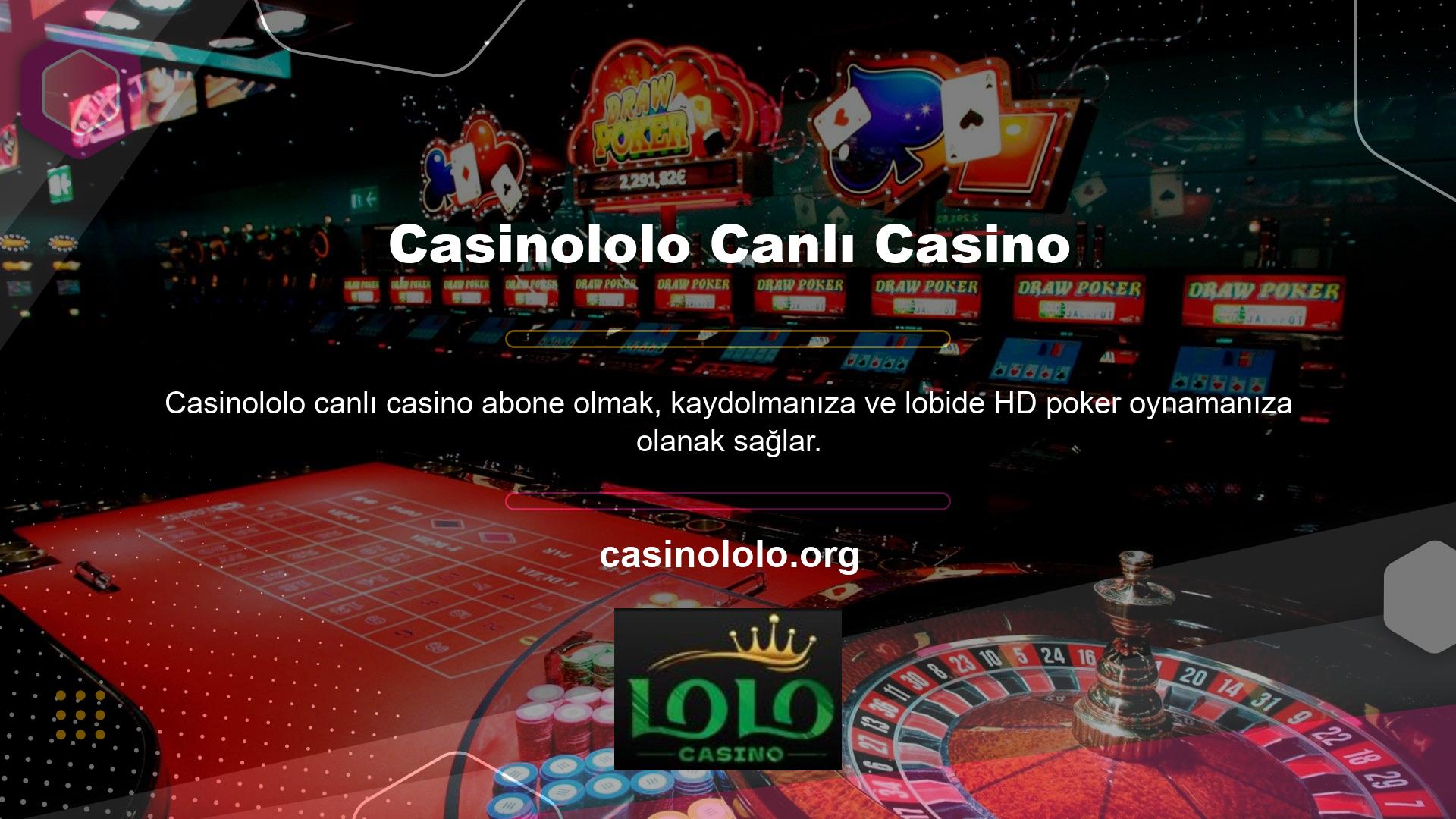 Türkiye Poker, Omaha Poker ve Texas Hold'em bahis seçenekleri Casinololo Betting'de mevcuttur
