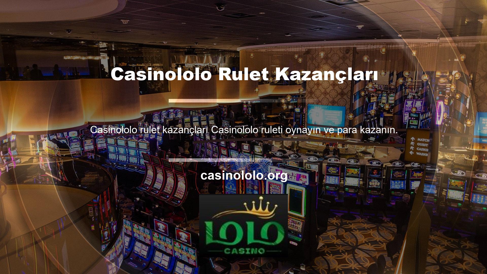 Casinololo her yerde çok iyi casino oranlarına sahip bir casino şirketidir